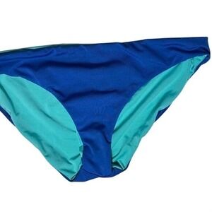 Women's Bikini‎ Bottoms Blue Teal Color Block Swimwear Size Medium